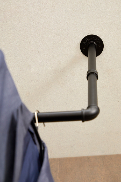 Klädstång Vägg/Tak Svart Ø25 mm Pipe System